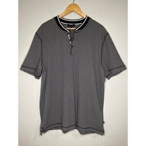Ted Baker ‘Garner’ striped henley shirt XL/Ted size 5